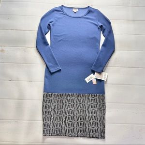 NWT - Lularoe - Women’s Blue & Black Debbie Dress *